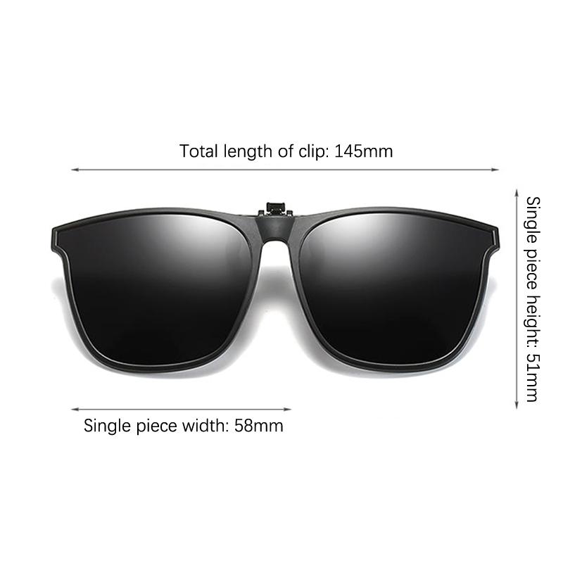 Men Photochromic Polarized Lens Flip Up Clip On Sunglasses Women Driving Sun Glasses With Clips