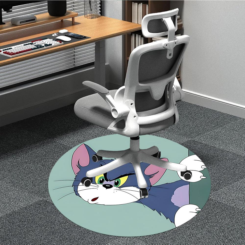 

1pc Tom Jerry Office Round Area Rug, Under Office Chairs Bedroom Living Room Home Decor, Room Decoa1016106 80cm by 80cm