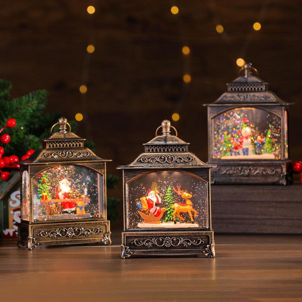 Musical Light-Up Snowing Christmas Ornament Night Light Gift