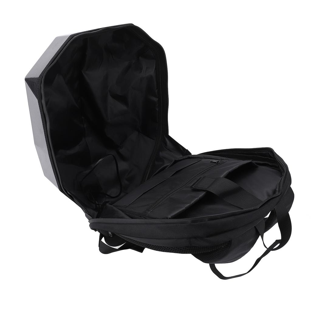 LED-Motorradrucksack 60 x 48 Pixel Programmierbar Regendicht LED Hartschale Fahrrucksack für Radfahren