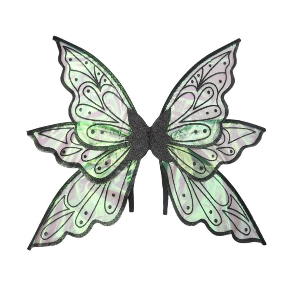 Fairy Wings Organza Butterfly Wings for Girls Sparkling Angel Wings Fairy Costume for Halloween Dress Up Party Favor Gift