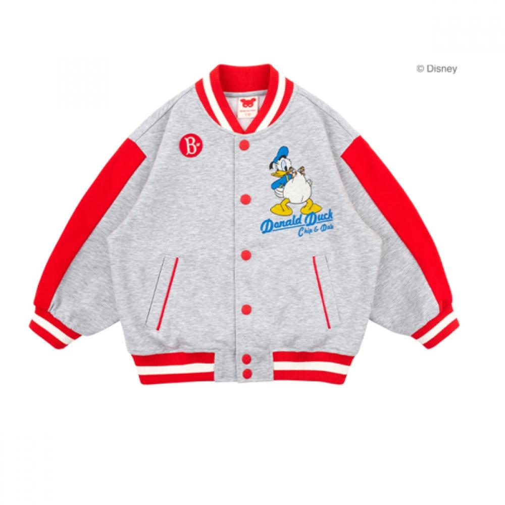 Bebe De Pino Doduld Duck Color Block Kids Baseball Jumper Bp51jd757 MELANGE GRAY/100