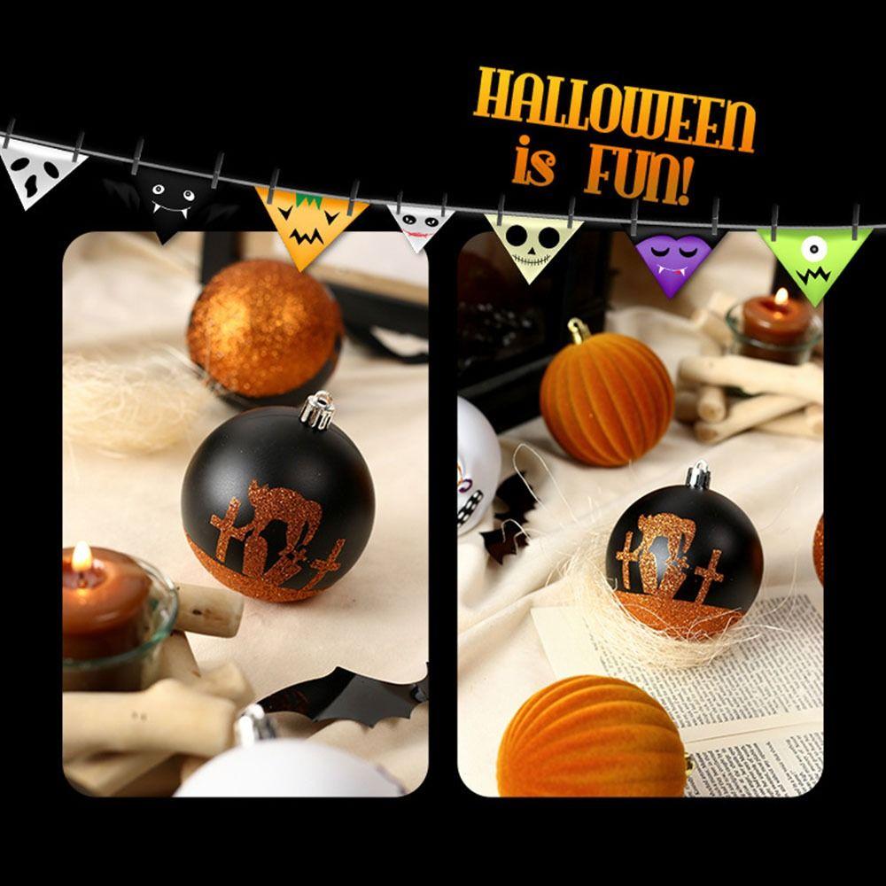 9Pcs/Set Creative Halloween Decoration Pendant 8cm Halloween Ball Ornament Home Decoration