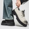 Thick-soled big-head Derby shoes men's new inner height increase British style leather shoes men's commuter casual men's shoes