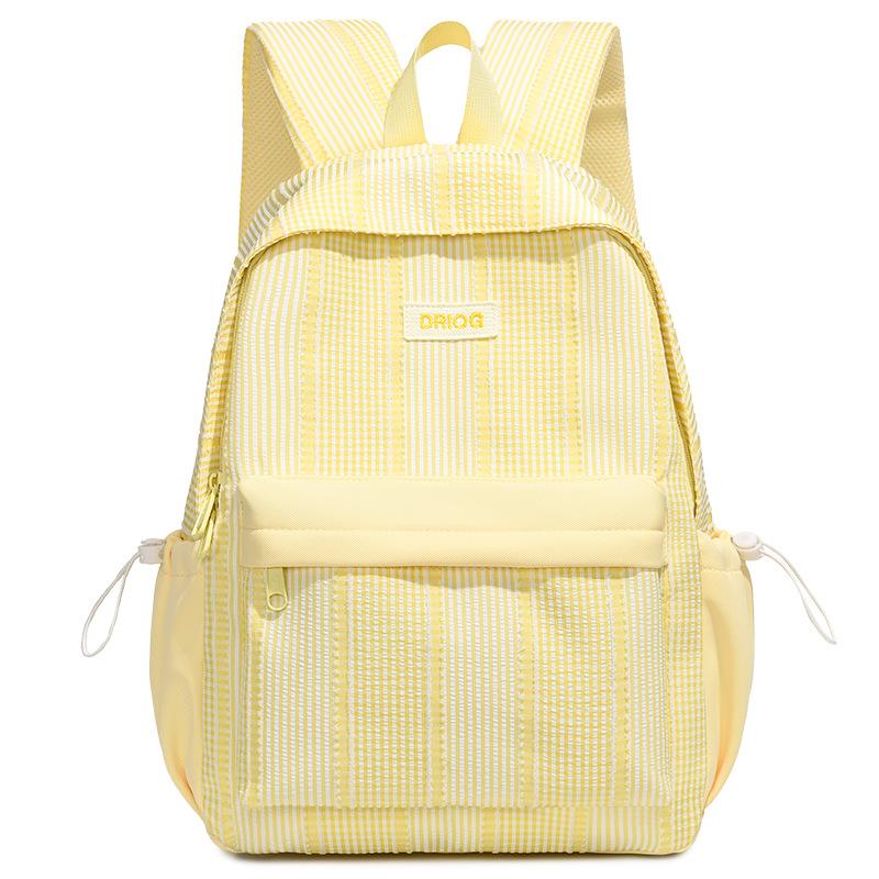 Striped Student Schoolbag Women s Lightweight Large Capacity Backpack