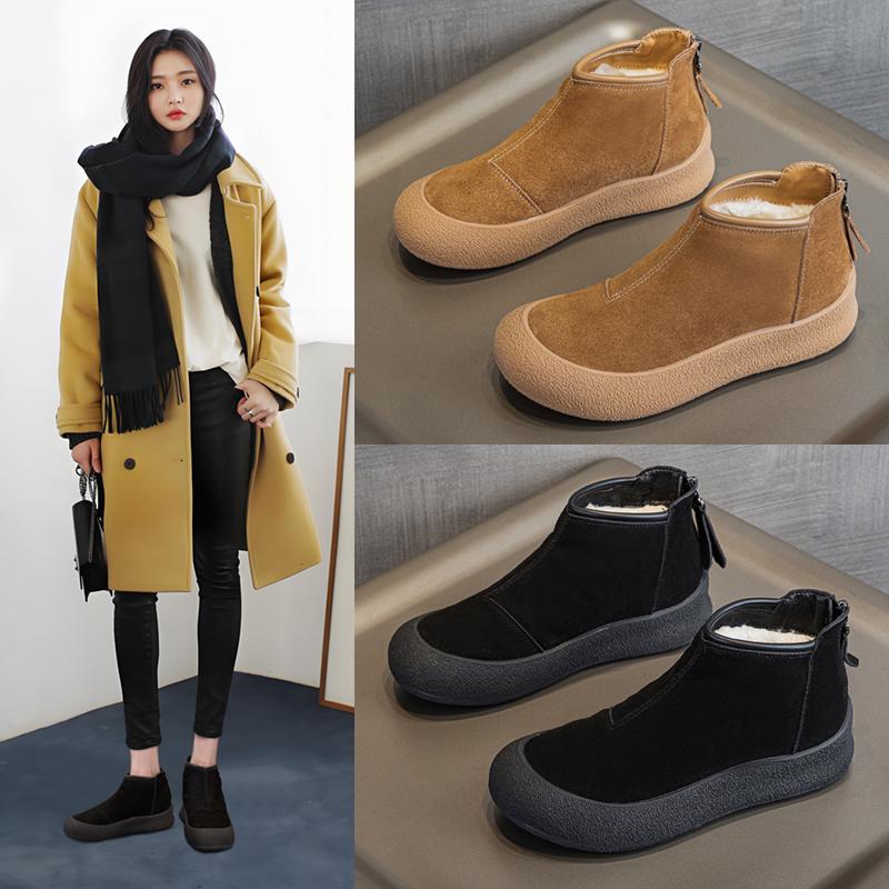 Fashion AIYUQI Snow Boots Women Large Size 2025 Winter Genuine Leather Women Short Shoes Thickened Warm Winter Boots Women