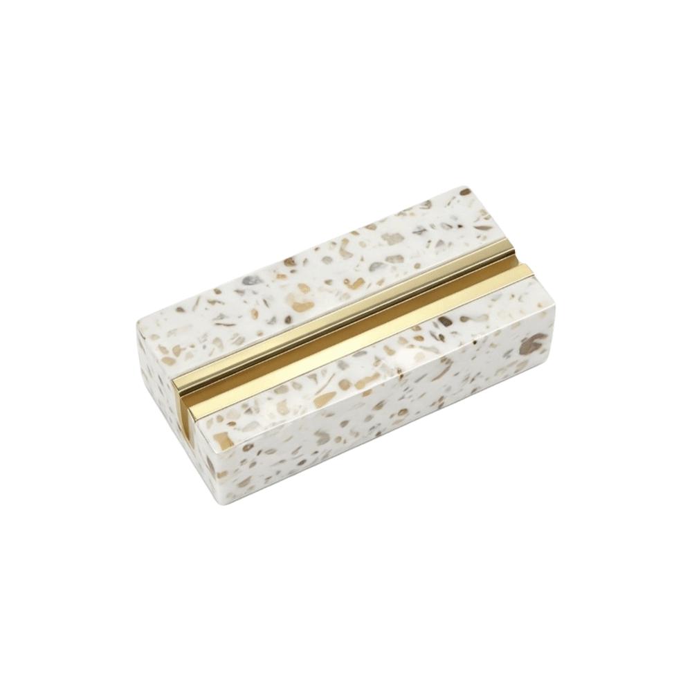 

Display Clip Desktop Business Card Holder Marble Texture Postcard Calendar Stand Desktop Organizer Style-C