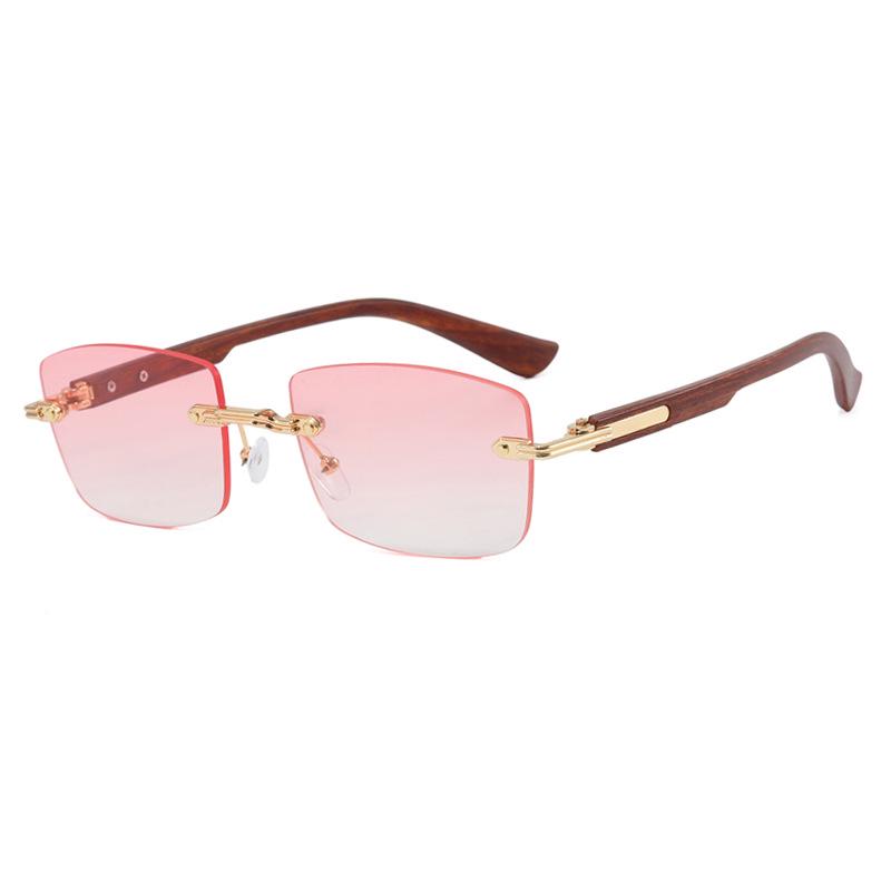 2024 Men's Trendy Square Frameless Sunglasses with UV Protection