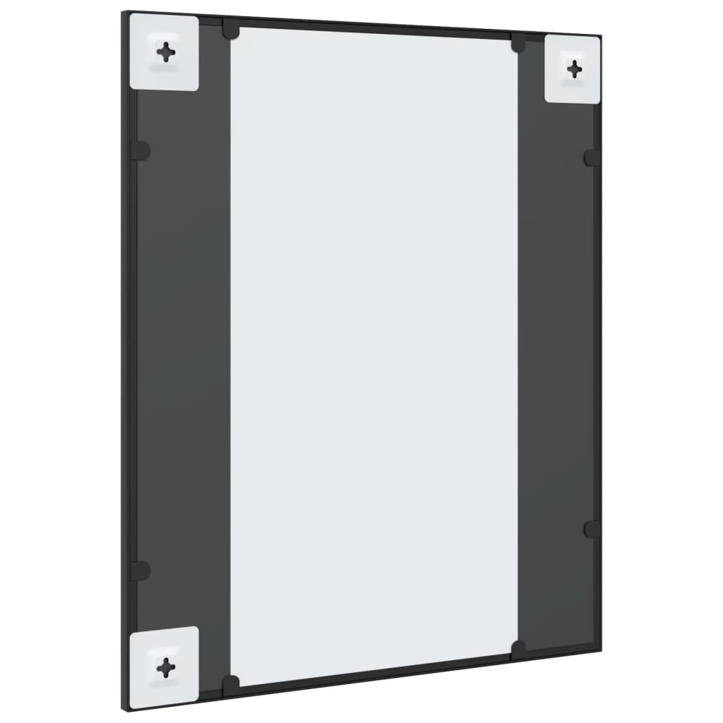 Wall Mirror Black 50x60 cm Rectangular Iron