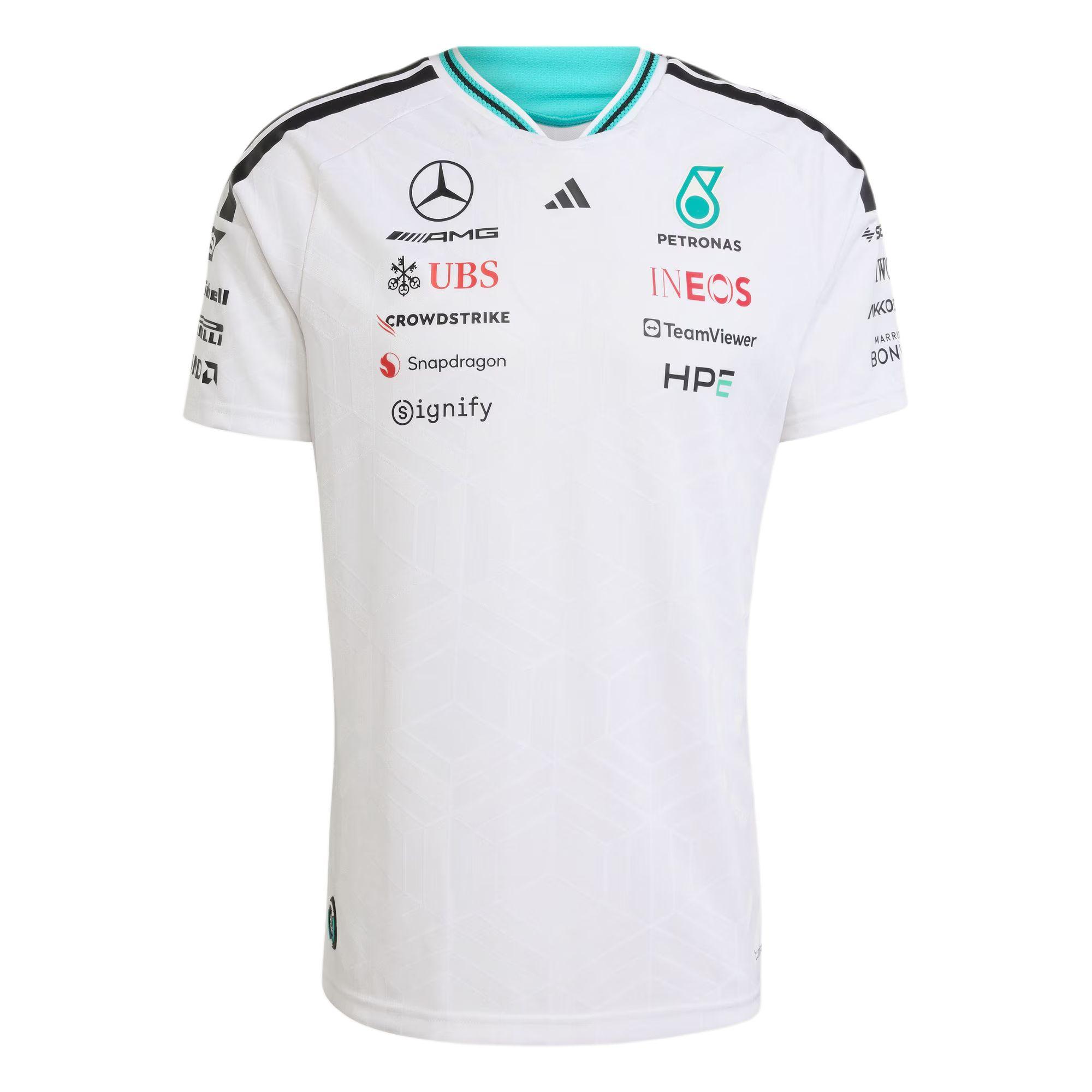Аутентичная мужская футболка Adidas MERCEDES AMG PETRONAS FORMULA 1 TEAM с технологией Quick Dry KE5324 L