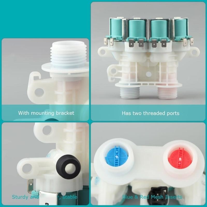 Multifuntional Automatic Washer Inlet Valves Easy Installation Washing Machine Repair Part for Home and Laundromats