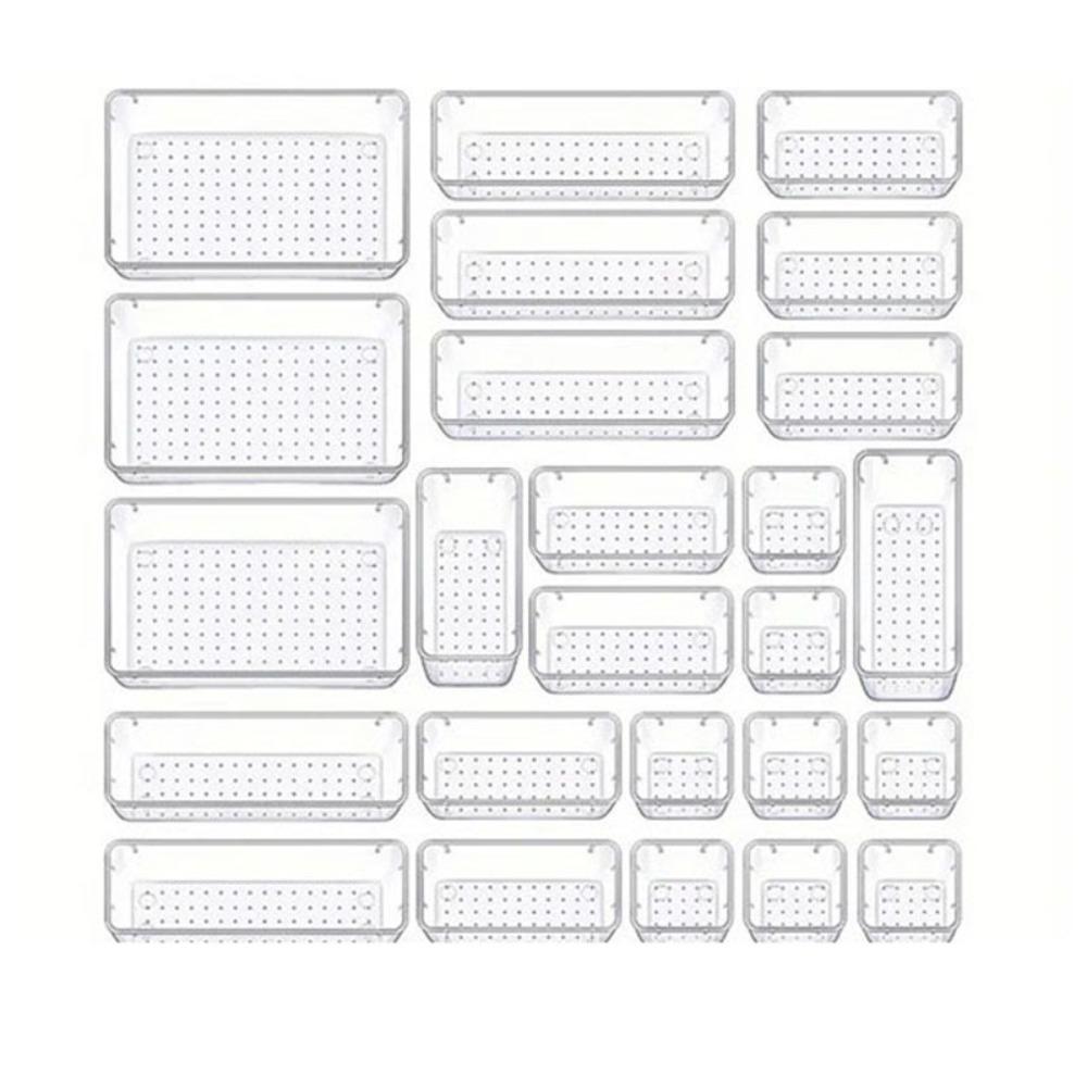 Compartment Clear Makeup Boxs Transparent Desktop Drawer Box Cabinet Storage Drawer  Countertop