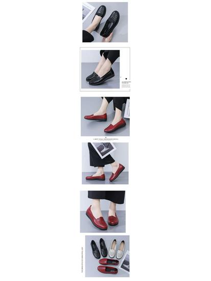 Women's Summer Soft Leather Breathable Non-Slip Sandals for Middle-Aged & Elderly