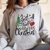 Just A Girl Who Loves Christmas Hoodie Holiday Winter Pullover Drop Shoulder Tracksuit  Comfortable Personality Sportswear