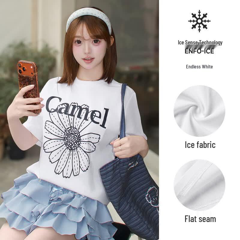 CAMEL Unisex Round Neck Short Sleeve T-Shirt