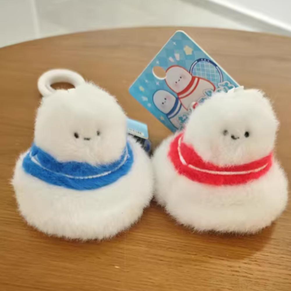 Cartoon Badminton Bag Pendant Stuffed Doll Badminton Plush Toy Keychain  Backpack Decor