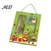 Cute Stationery for School 6PCS Christmas Set, Include Pencils Ruler Sharpener Eraser Pencil Case Gift Sets And Notepad, Cartoon Patterns Print