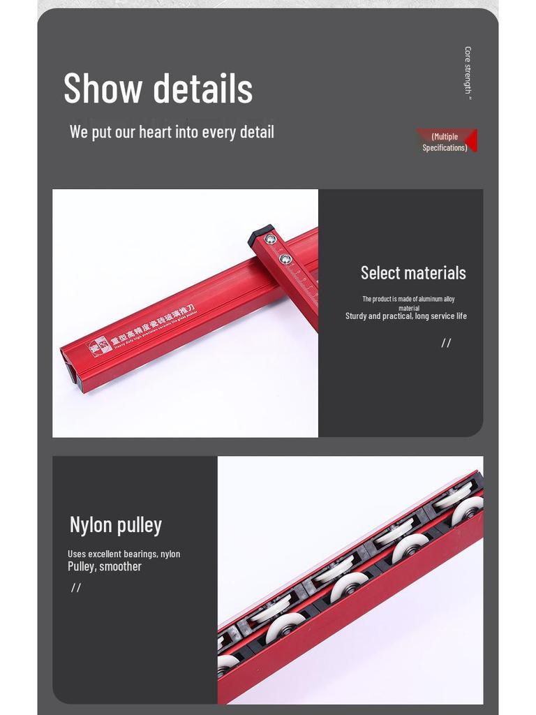 Heavy-Duty Precision Tile & Glass Push Cutter - T-Type Hand-Push for Marble and Floor Tile Cutting Machine.