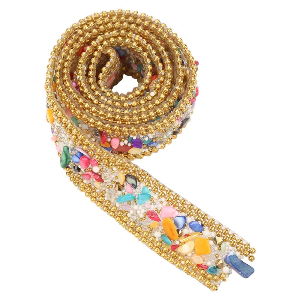 1pcs Hotfix Crystal Rhinestone Chain 2 cm Width Rhinestone Applique Strips For DIY Crafts