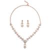 Women Fashion Bridal Jewelry Set Exquisite Necklace Earrings Versatile Wedding Banquet Formal Dress Matching Accessories Gift