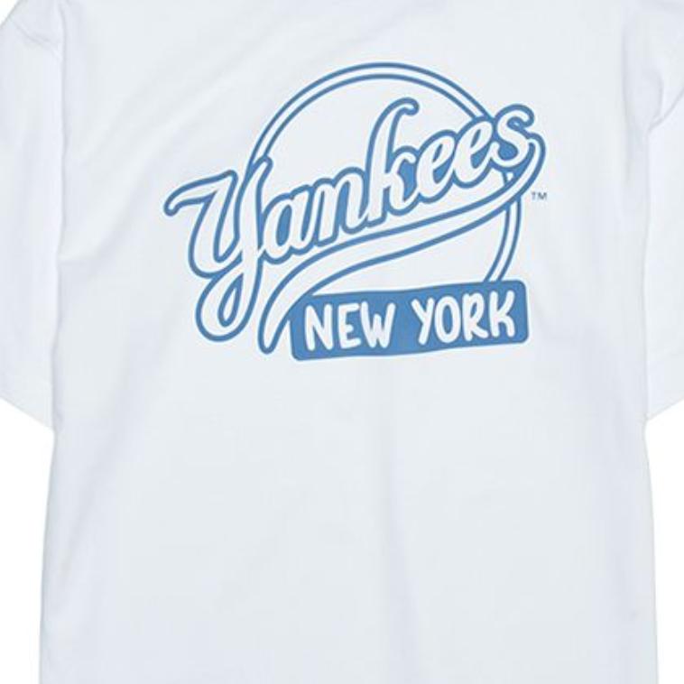 New MLB Basic New York Yankees SS25 T Shirt Unisex Ecru 3ATSB5353-50WHS