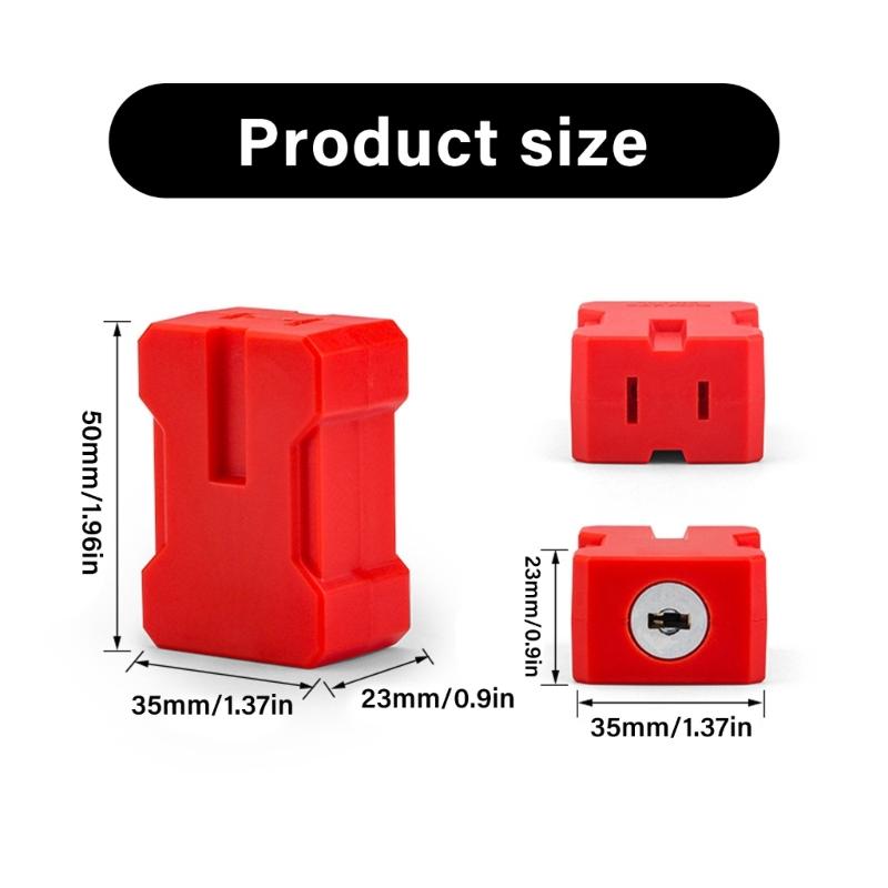 2PCs Industrial  Outlet Locking set Secure Cord Lockout Device Heat Resistant plugs  Lock Set for Polarized Plugs