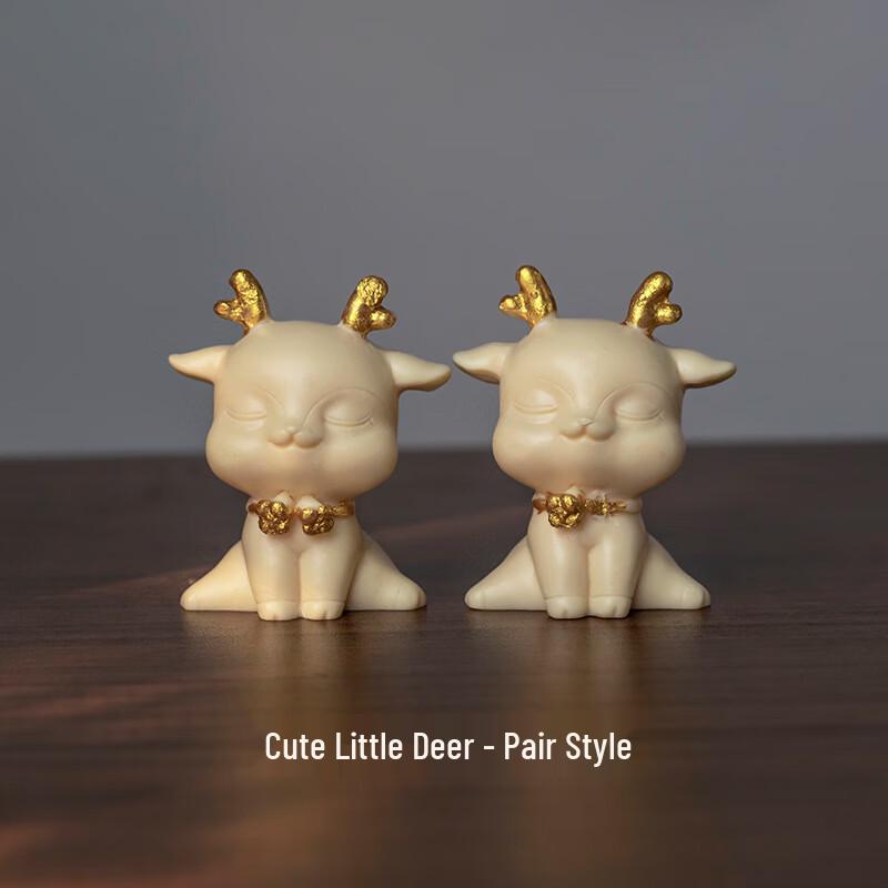 Cute Deer Car Dashboard Ornament Set