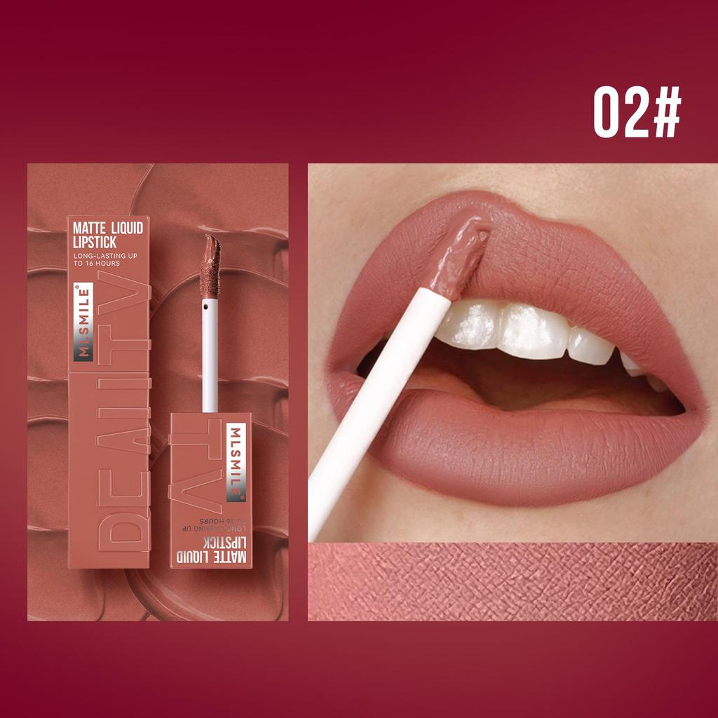 Velvet 6-Color Matte Lip Glaze - Non-Stick, Waterproof, Long-Lasting, Fade-Resistant Lipstick