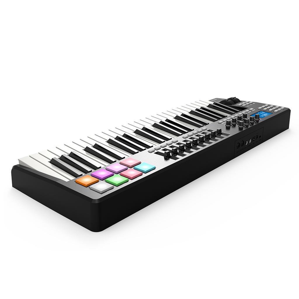 WORLDE PANDA49 Portable 49 Key USB MIDI Keyboard Controller 8 RGB Colorful Backlit Trigger Pads with USB Cable