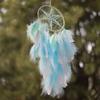Blue Feathers Star Dream Catcher Handmade Wind Chimes Bedroom Decorations Wall Pendants Window Pendant For Girls Birthday Gifts