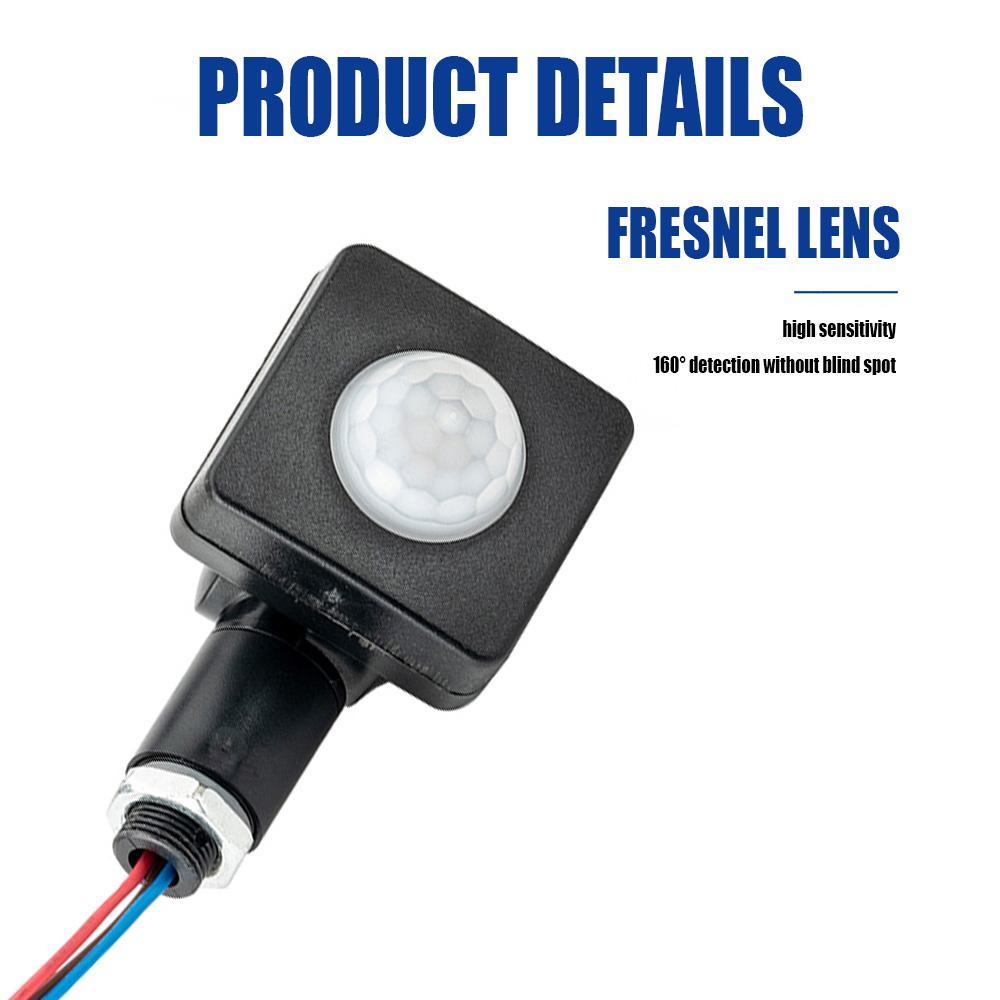 Mini PIR Sensor Switch Human Body Infrared Motion Detector Waterproof Outdoor Adjustable for LED Floodlights and Lights
