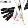 Meetee 10/20Pcs 3# Metal Zippers 10-30cm Close End Black White Zip for Bags Jeans Jacket Pocket Zips DIY Sewing Accessories