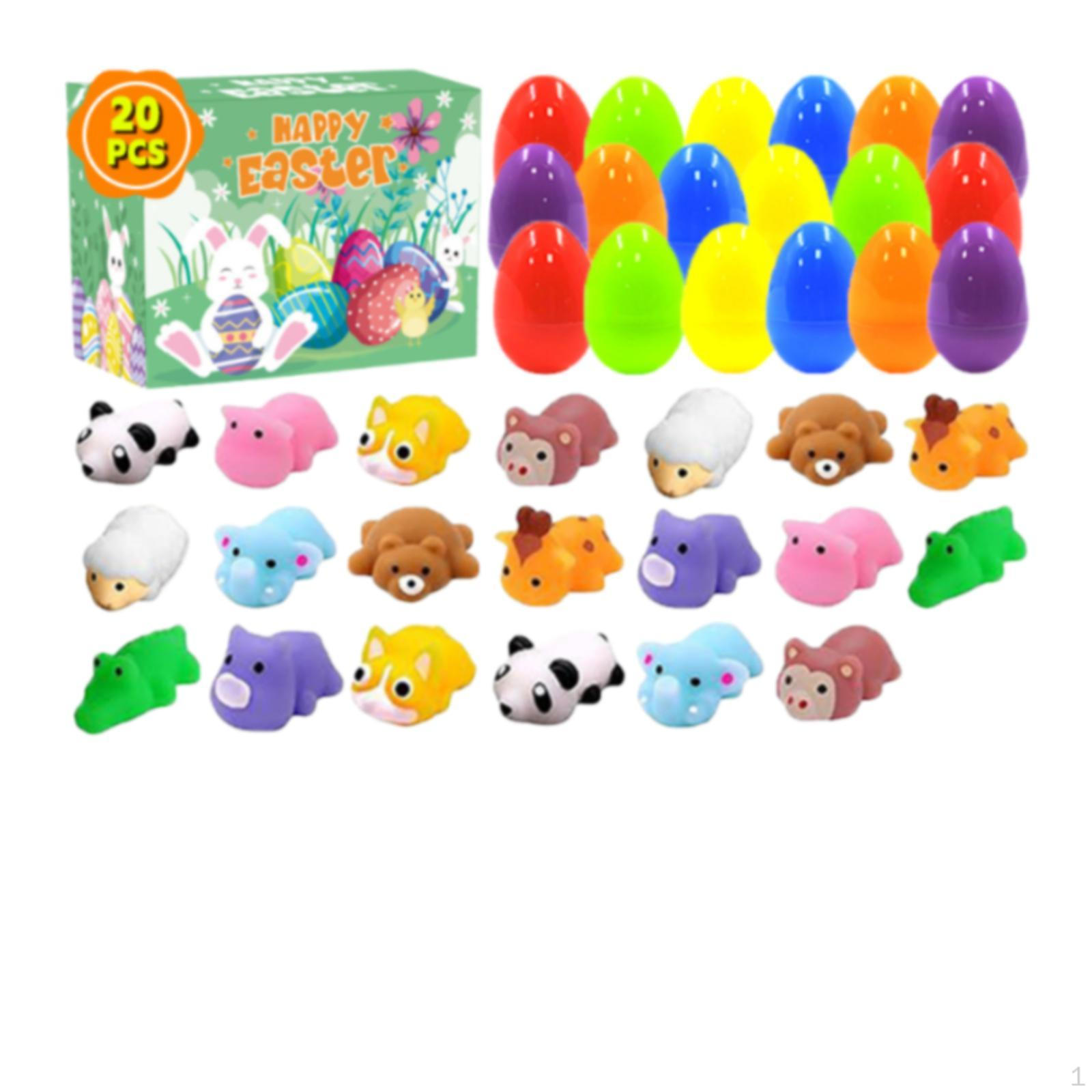 20 Pieces Cute Prefilled Easter Eggs for Goodie Bag Fillers Kids Party Favor