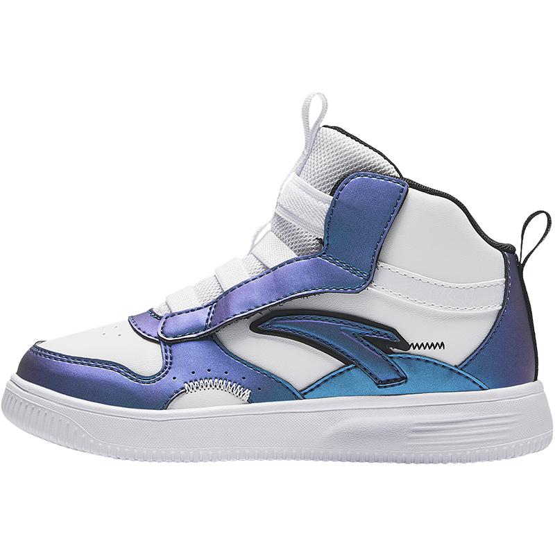 

Anta Comfortable Versatile Lightweight Shock Absorbing High Top Casual Shoes Kids Casual Shoes White Blue A12439908-4 28
