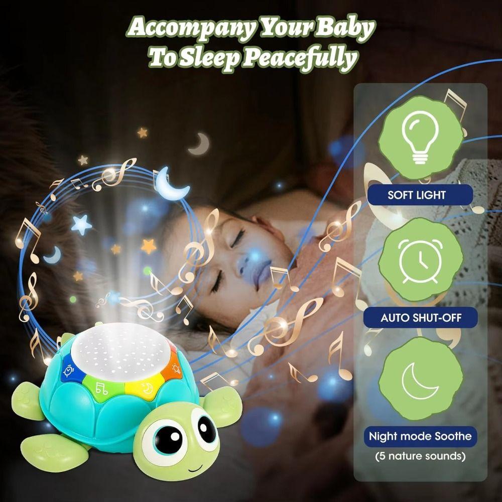 Plastic Musical Crawling Turtle Toys Simulation Musical Projector Turtle Toys Birthday Gift