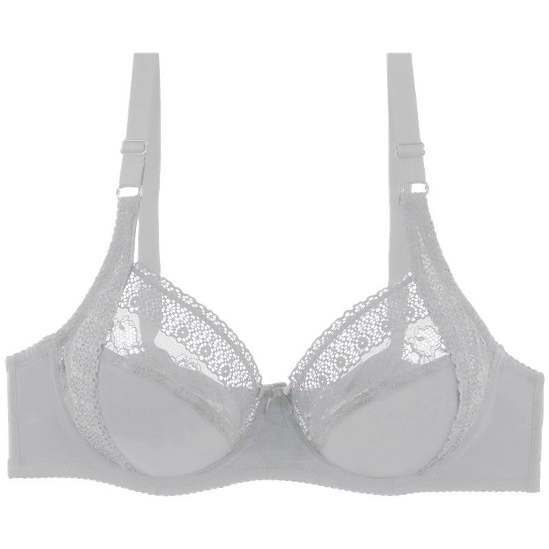 Women's Plus Size Lace Push-Up Bra with Underwire and Side Support