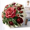 1pc Sturdy 8-Bone Auto Umbrella, Mixed Rose Bouquet Umbrella, Digital Printed, Foldable Umbrella for On-the-Go Outdoor Use