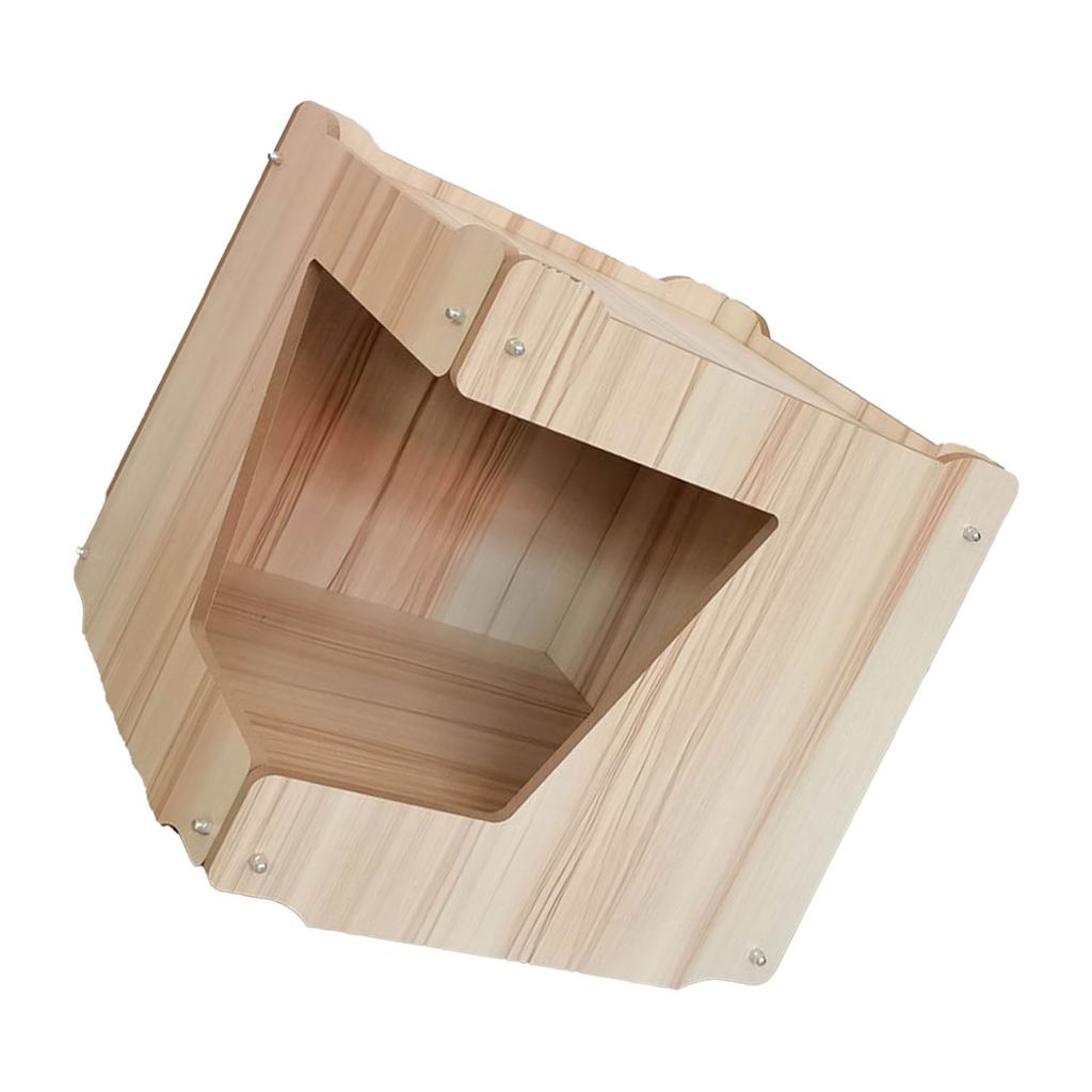 Holz Katzenhaus Innovativ Spaß Großer Raum Einfache Montage Katzenhöhle Bett für Innen Zuhause Kleine Speziell geformte Tür