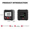 Magnetic Digital Angle Finder USB RechargeableElectronic Gauge Protractor Inclinometer Level Magnets Level Ruler 180° Reversible