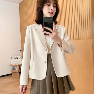 Damen High-End Casual Knitterfreier Petite Blazer - Frühjahr 2024 Mode, Kurzer Stil