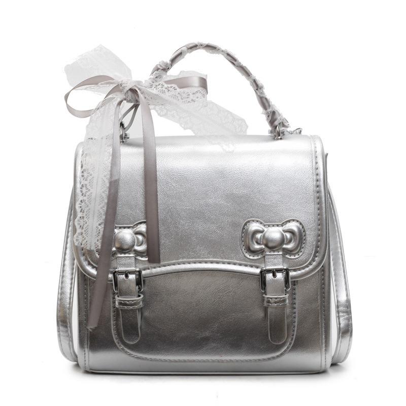 College style backpack bag women's new trendy spring fashion backpack versatile sweet schoolbag portable small square bag
