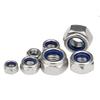 M2 M2.5 M3 M4 M5 M6 M8  M12 M14 M16 M18 M20  304 stainless Steel Nylon Insert Hex Lock Nuts A2 Hexagon Nyloc Self Locking Nut