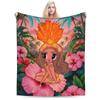 Karol G Tropicoqueta Blankets Quality Warm Soft Throw Blanket Winter Girls Boys Bedroom Pattern Bedspread