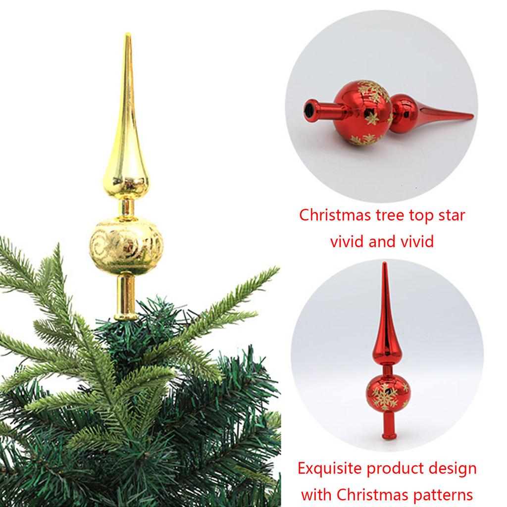 Christmas Decorations Tree Plastic Toppers Ornaments Gourd Shape Decorative Party Supplies Christmas Tree Accessory