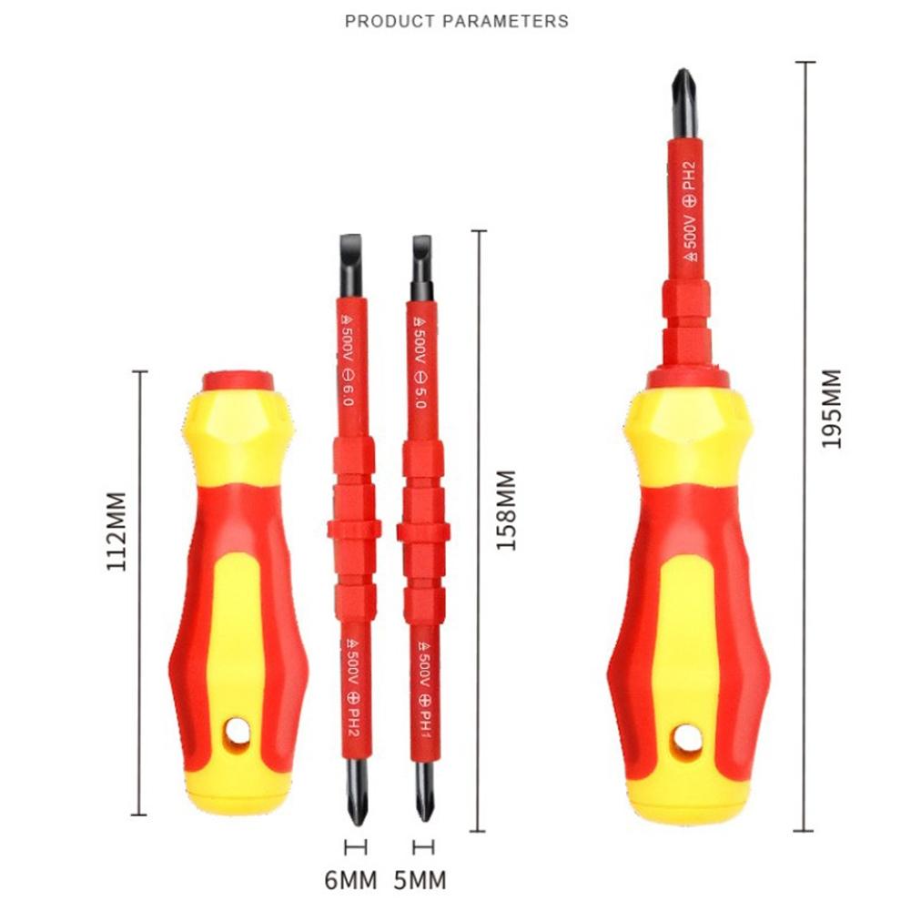 Multi Purpose Electricians Slotted Cross Screwdriver Bit Warm Tips