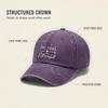 [Washed Baseball Hat] Unisex Letter "Be Real Not Perfect" Print  Adjustable Breathable Soft Fabric Casual Outdoor Sports - Inspirational