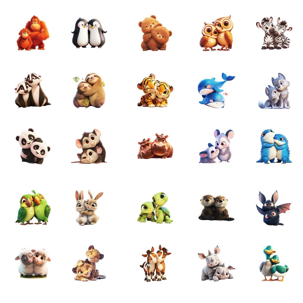 50 Cute Lizard Graffiti Stickers Stickers Mobile Phone Case Skateboard Decoration