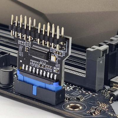 USB Hub Adapter Expansion Connector Stable Performance, Accessories 19Pin 3.0 To Double
