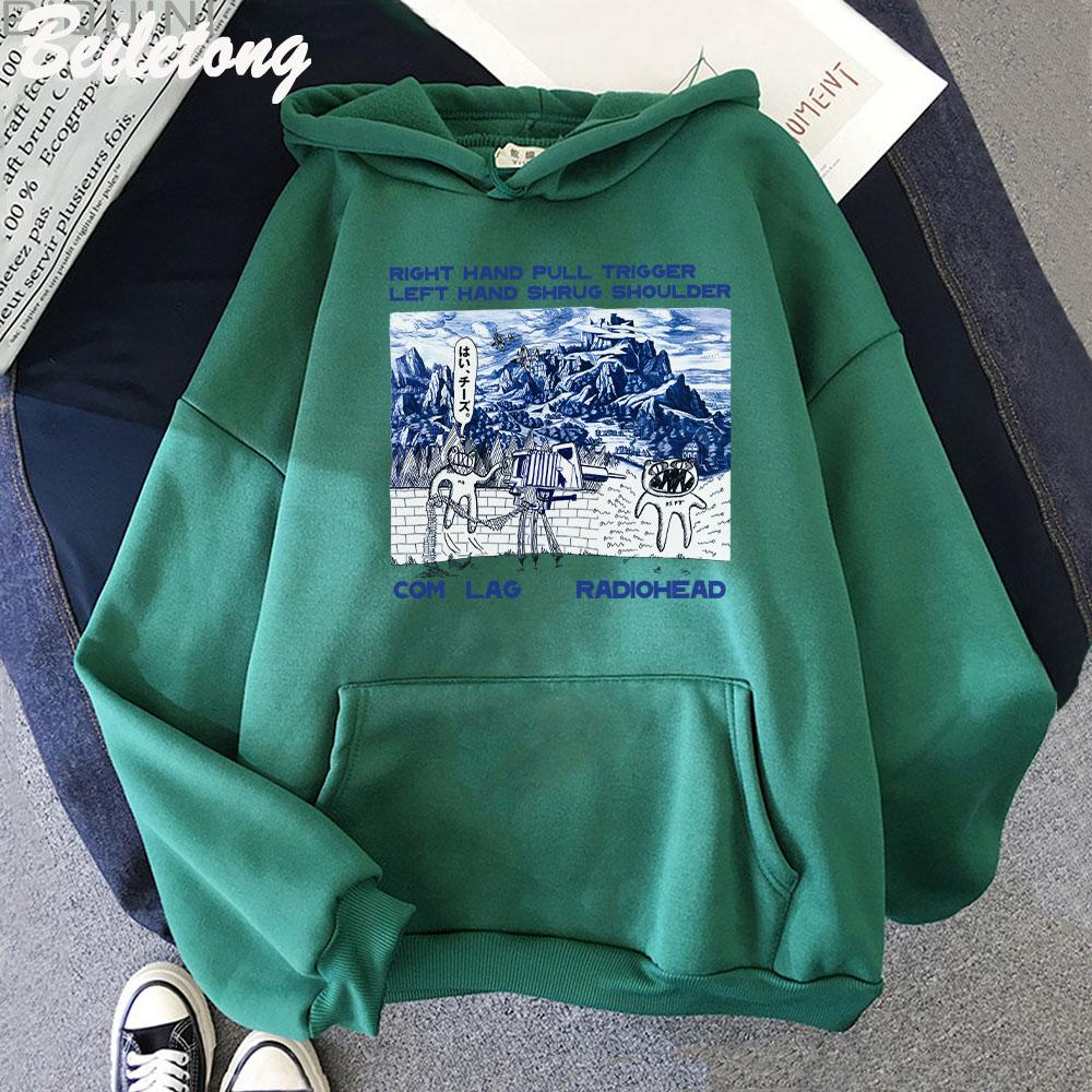 Radiohead Vintage Print Hoodie for Man/Women Hip Hop New York Tour Rock Band Music Album Sweatshirt Pullover Hoodies