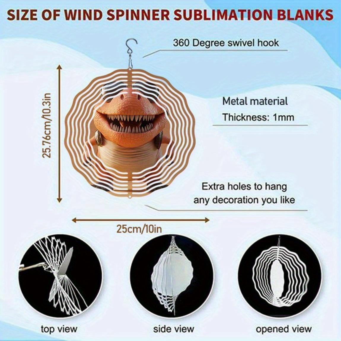 

10-дюймовий підвісний вітряк з гачком, що обертається на 360 градусів, для прикраси балкона та саду, весняно-літній вуличний декор